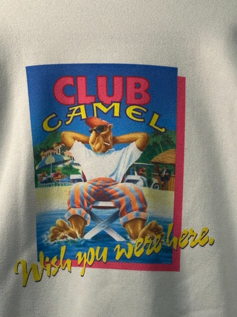 Vintage Club Camel Sweatshirt "Wish You Were Here" Unisex L